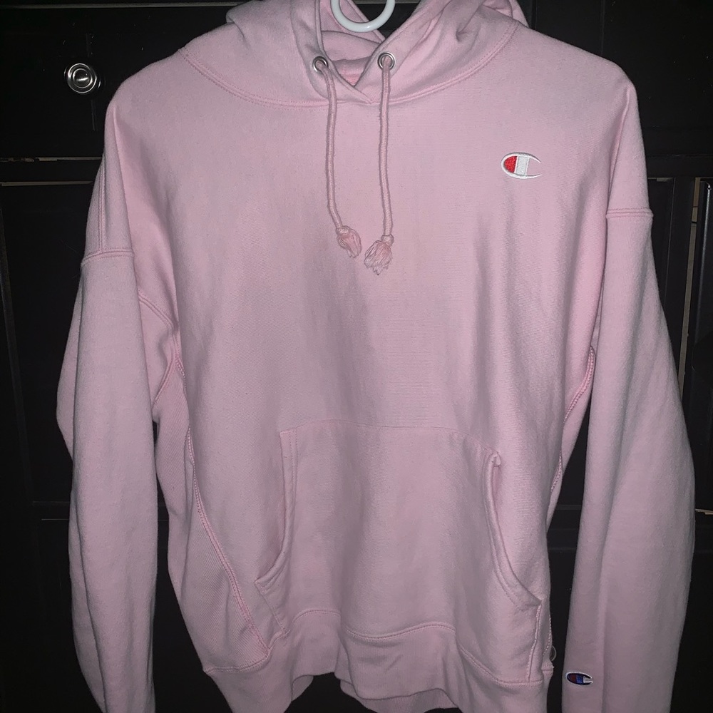 CHAMPION LIGHT PINK REVERSE WEAVE HEAVY HOODIE